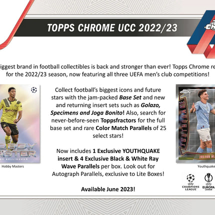 Topps - 2022/23 Chrome UEFA Competitions Football (Soccer) - Hobby Lite Box - The Card Vault