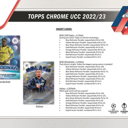 Topps - 2022/23 Chrome UEFA Competitions Football (Soccer) - Hobby Lite Box - The Card Vault