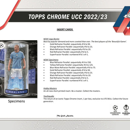 Topps - 2022/23 Chrome UEFA Competitions Football (Soccer) - Hobby Lite Box - The Card Vault