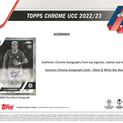 Topps - 2022/23 Chrome UEFA Competitions Football (Soccer) - Hobby Lite Box - The Card Vault