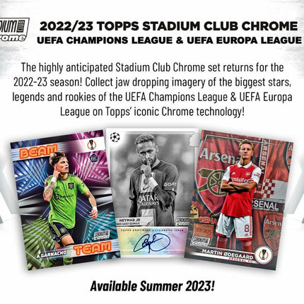 Topps - 2022/23 Stadium Club Chrome - UEFA Champions League and Europa League Competition Football (Soccer) - Hobby Box - The Card Vault