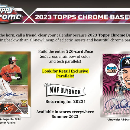 Topps - 2023 Chrome Baseball (MLB) - Value Box - The Card Vault