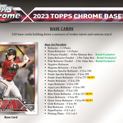 Topps - 2023 Chrome Baseball (MLB) - Value Box - The Card Vault
