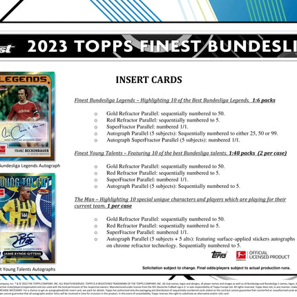Topps - 2023 Finest Bundesliga Football (Soccer) - Hobby Box - The Card Vault