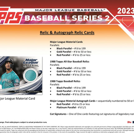 Topps - 2023 Series 2 Baseball (MLB) - Relic Box - The Card Vault