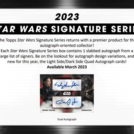 Topps - 2023 Star Wars Signature Series Trading Cards - The Card Vault