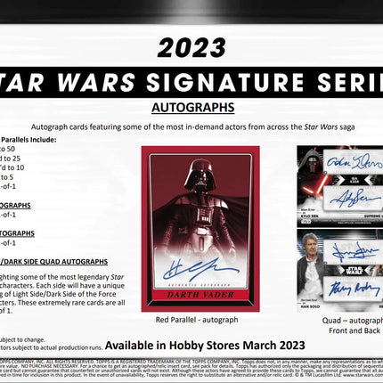 Topps - 2023 Star Wars Signature Series Trading Cards - The Card Vault