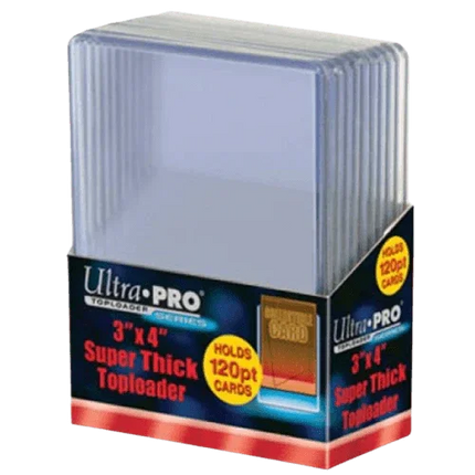 Ultra Pro - 3 x 4 Inch Toploaders Super Thick Clear 10 Pack - 120pt - The Card Vault