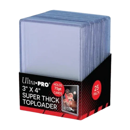 Ultra Pro - 3 x 4 Inch Toploaders Super Thick Clear 25 Pack - 75pt - The Card Vault