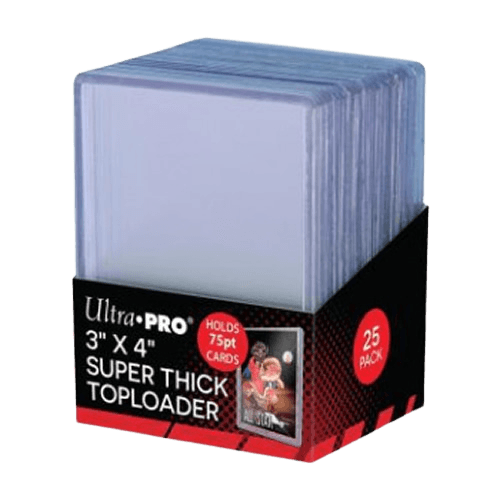 Ultra Pro - 3 x 4 Inch Toploaders Super Thick Clear 25 Pack - 75pt - The Card Vault