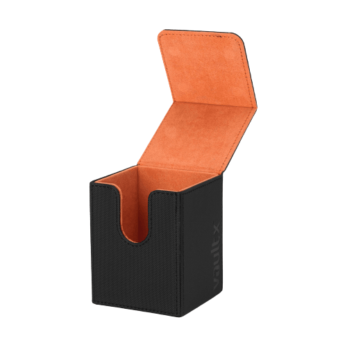 Vault X - Large Exo-Tec® Deck Box - Black/Electric Orange - The Card Vault