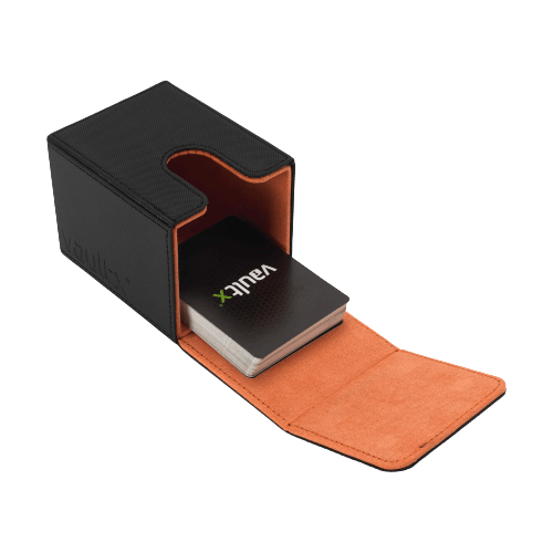 Vault X - Large Exo-Tec® Deck Box - Black/Electric Orange - The Card Vault