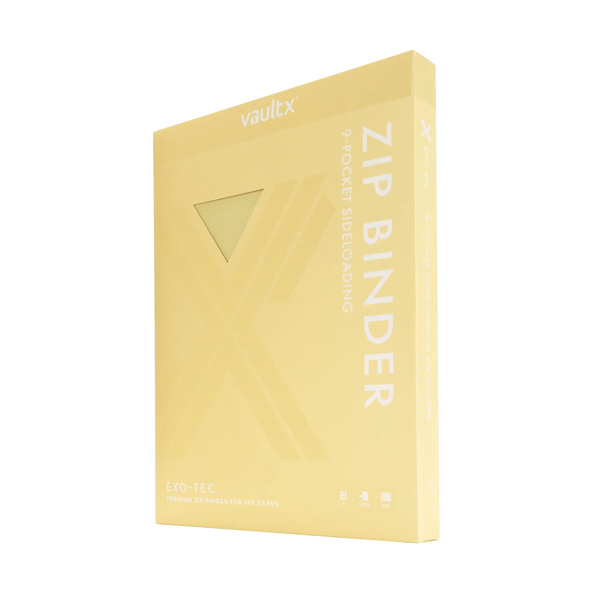Vault X 9-Pocket Exo-Tec Zip Binder - Pastel Yellow | The Card Vault Vault X 9-Pocket Exo-Tec Zip Binder - Pastel Yellow | The Card Vault