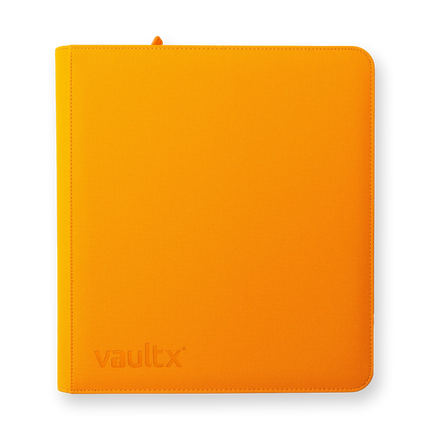Vault X - 12-Pocket Exo-Tec® Zip Binder - Neon Orange
