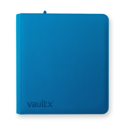 Vault X - 12-Pocket Exo-Tec® Zip Binder - Neon Blue