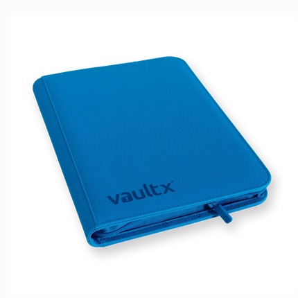 Vault X - 9-Pocket Exo-Tec® Zip Binder - Neon Blue