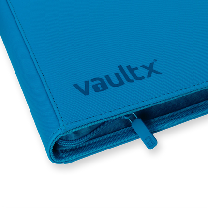 Vault X - 9-Pocket Exo-Tec® Zip Binder - Neon Blue