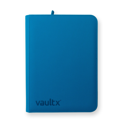 Vault X - 9-Pocket Exo-Tec® Zip Binder - Neon Blue