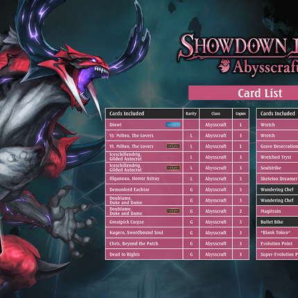 Shadowverse: Evolve - Showdown Deck - Abysscraft