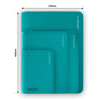Vault X - 16-Pocket Exo-Tec® XXL Zip Binder - Teal