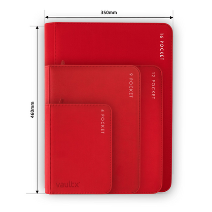 Vault X - 16-Pocket Exo-Tec® XXL Zip Binder - Red