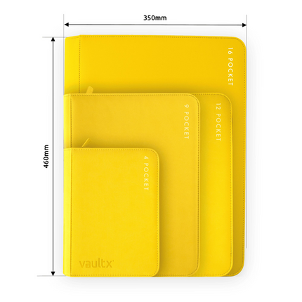 Vault X - 16-Pocket Exo-Tec® XXL Zip Binder - Yellow