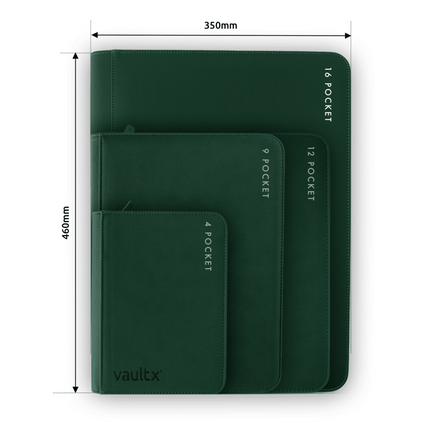 Vault X - 16-Pocket Exo-Tec® XXL Zip Binder - Green