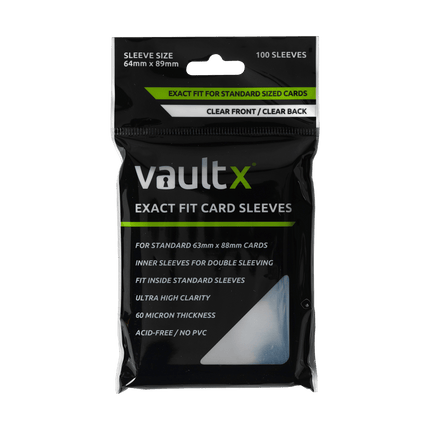 Vault X - Exact Fit Card Sleeves (100 Pack)