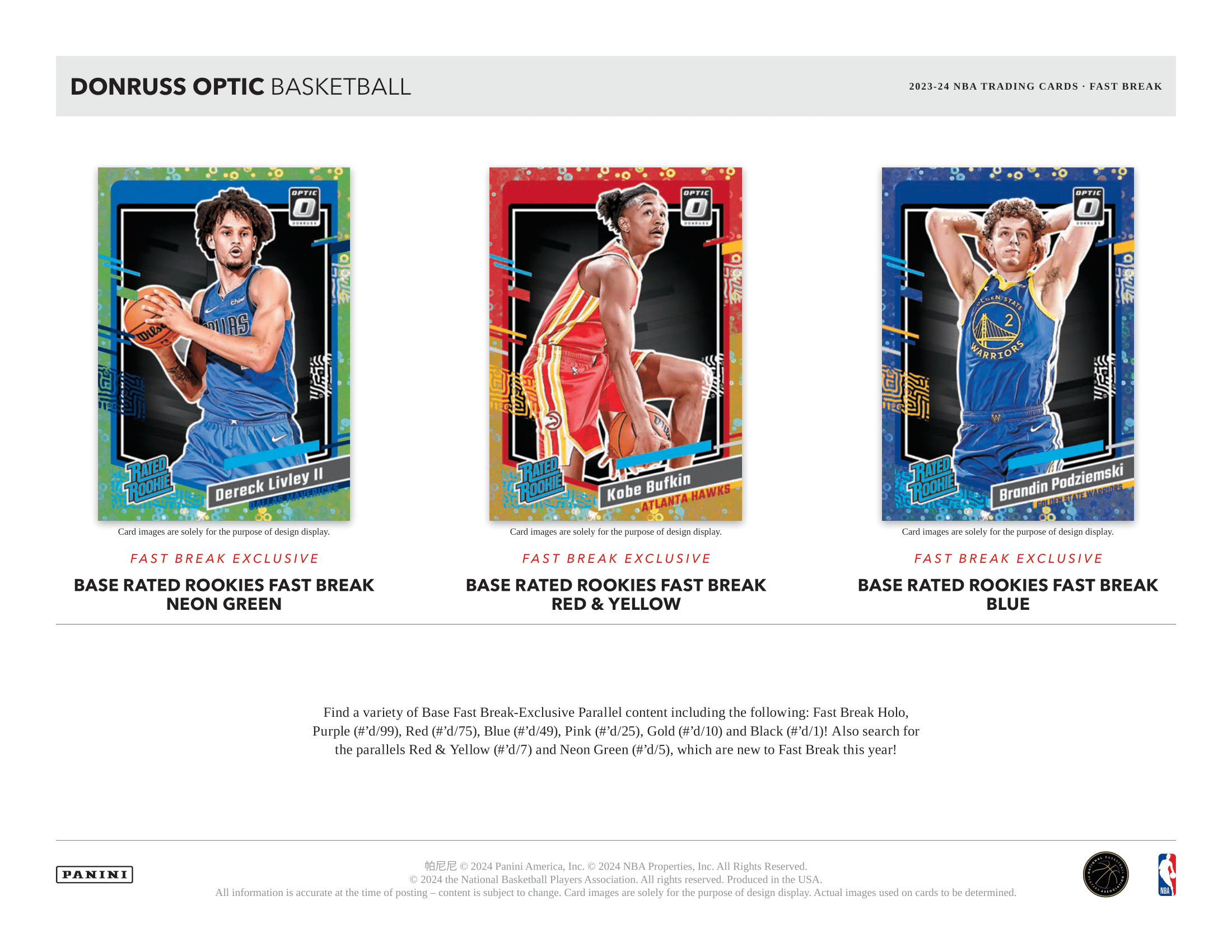 Panini - 2023/24 Donruss Optic Fast Break Basketball (NBA) - Hobby Box