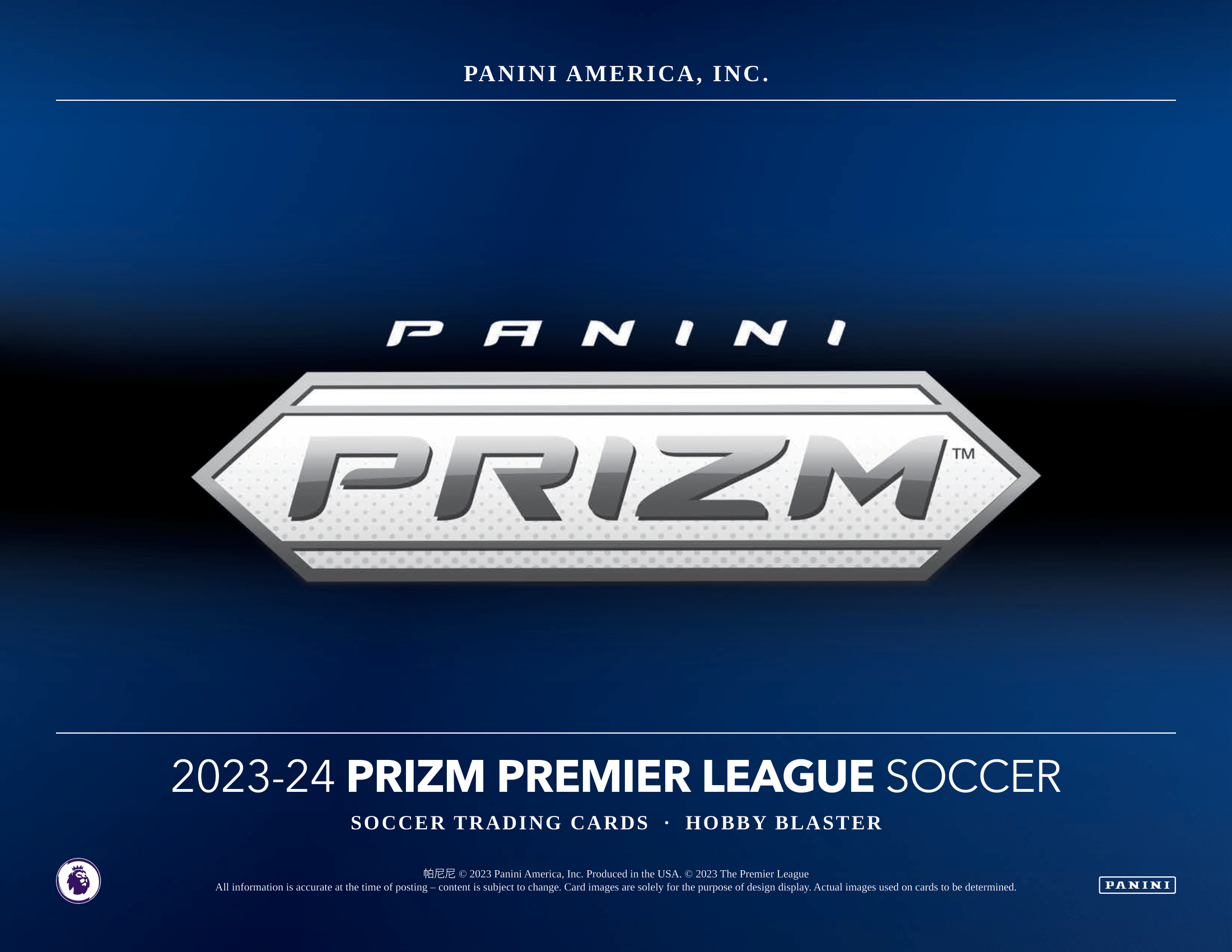 Panini - 2023/24 Prizm Premier League Football (Soccer) - Hobby Blaster Box