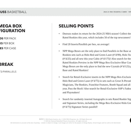 Panini - 2024/25 Donruss Basketball (NBA) - Mega Box