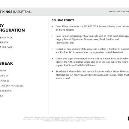 Panini - 2024/25 Court Kings Basketball (NBA) - Hobby Box