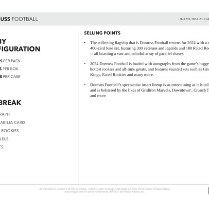 Panini - 2024 Donruss American Football (NFL) - Hobby Box