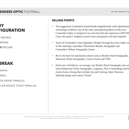 Panini - 2024 Contenders Optic American Football (NFL) - Hobby Box