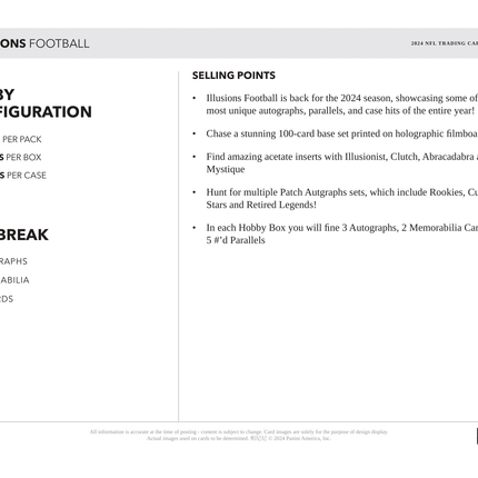 Panini - 2024 Illusions American Football (NFL) - Hobby Box