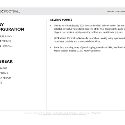Panini - 2024 Mosaic American Football (NFL) - Hobby Box