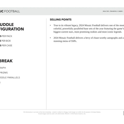 Panini - 2024 Mosaic No Huddle American Football (NFL) - Hobby Box
