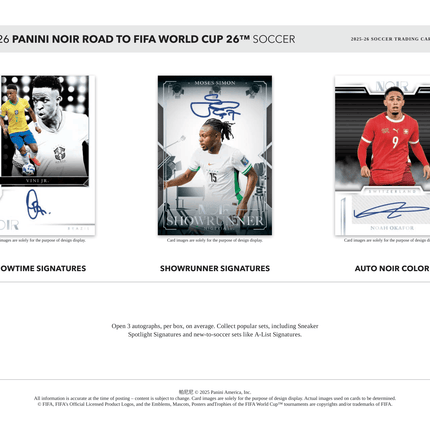 Panini - 2025/26 Noir Road To World Cup Football (Soccer) - Hobby Box