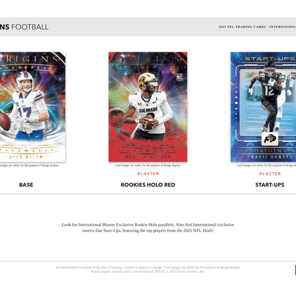 Panini - 2025 Origins American Football (NFL) - International Blaster Box