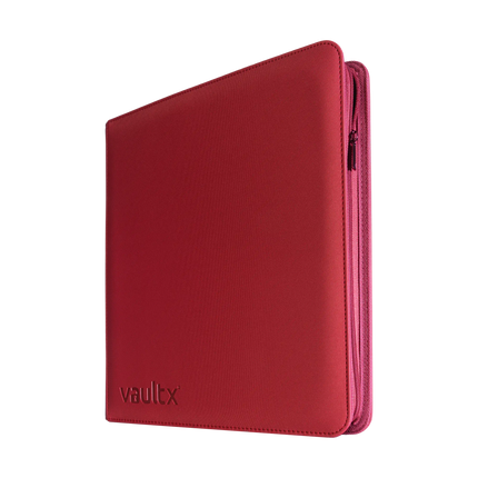 Vault X - 12-Pocket Exo-Tec® Zip Binder - Metallic Red