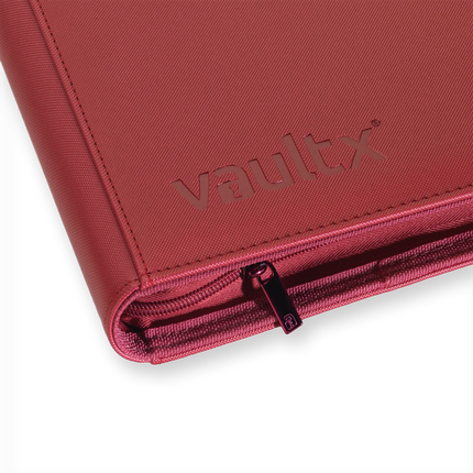 Vault X - 12-Pocket Exo-Tec® Zip Binder - Metallic Red