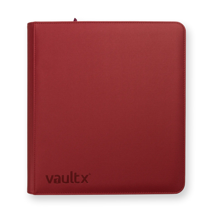 Vault X - 12-Pocket Exo-Tec® Zip Binder - Metallic Red