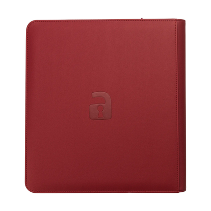 Vault X - 12-Pocket Exo-Tec® Zip Binder - Metallic Red