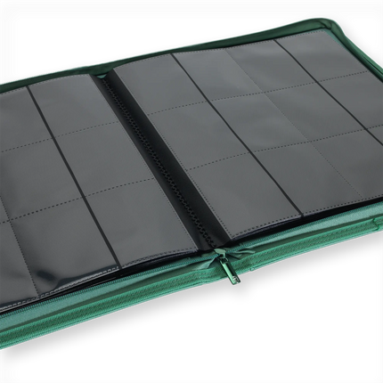 Vault X - 12-Pocket Exo-Tec® Zip Binder - Metallic Green