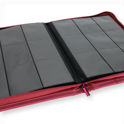 Vault X - 9-Pocket Exo-Tec® Zip Binder - Metallic Red