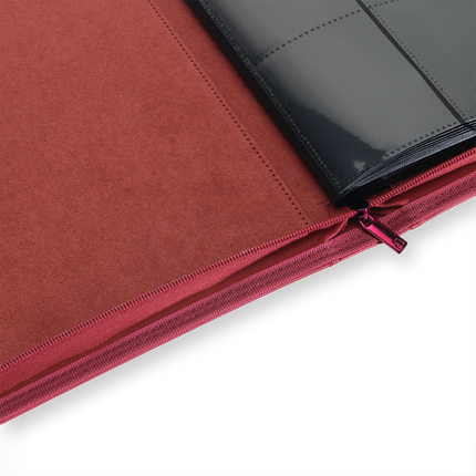 Vault X - 9-Pocket Exo-Tec® Zip Binder - Metallic Red