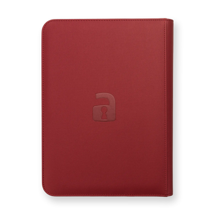 Vault X - 9-Pocket Exo-Tec® Zip Binder - Metallic Red