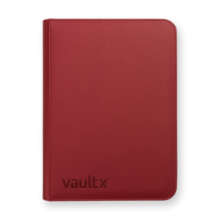 Vault X - 9-Pocket Exo-Tec® Zip Binder - Metallic Red