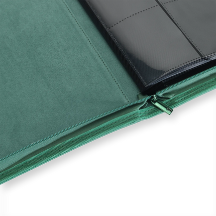 Vault X - 9-Pocket Exo-Tec® Zip Binder - Metallic Green