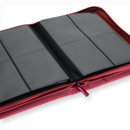 Vault X - 4-Pocket Exo-Tec® Zip Binder - Metallic Red